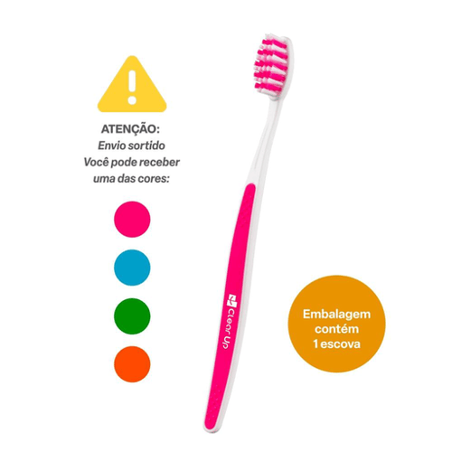Escova De Dente Kids Clear Up Slim Com 1 Unidade Cores Sortidas Multi Saúde Hc583