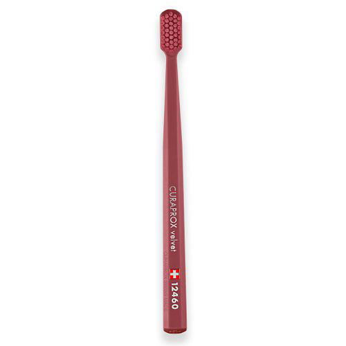 Escova Dental 12460 Velvet Adulto Curaprox Escova Dental 12460 Velvet Adulto Cabo Vinho C/ Cerdas Vinho Curaprox