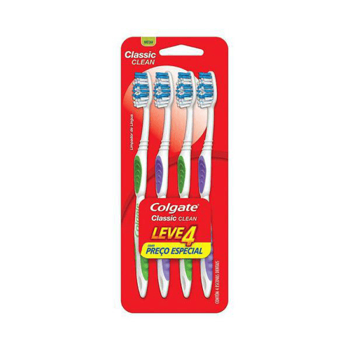 Imagem do produto Escova Dental Colgate Classic Clean Com 4 Unidades