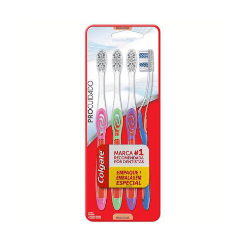 Imagem do produto Escova Dental Colgate Pro Cuidado Com 4 Unidades