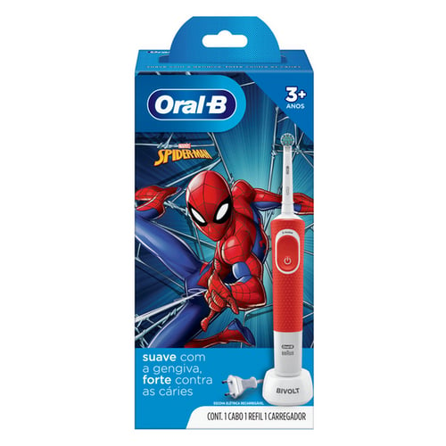 Escova Dental Elétrica Oral B D100 Vitality Kids Spider Man 1 Unidade