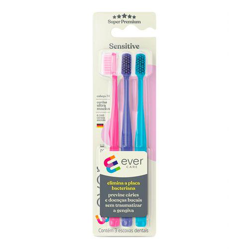 Imagem do produto Escova Dental Ever Care Sensitive 3 Unidades