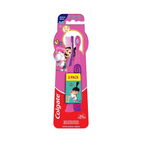 Escova Dental Infantil Colgate Smiles Agnes E Fluffy 2 A 5 Anos 2 Unidades