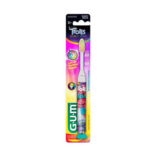 Escova Dental Infantil Gum Trolls Luz De Tempo 1 Unidade