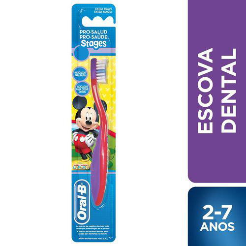 Escova Dental Oral B Mickey / Minnie Stages 2 A 4 Anos Com 1 Unidade
