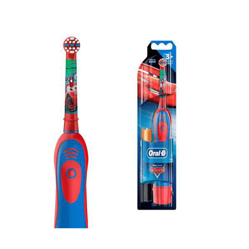 Escova Dental Infantil Oralb Disney Pixar Cars Cores Sortidas + 2 Pilhas Aa