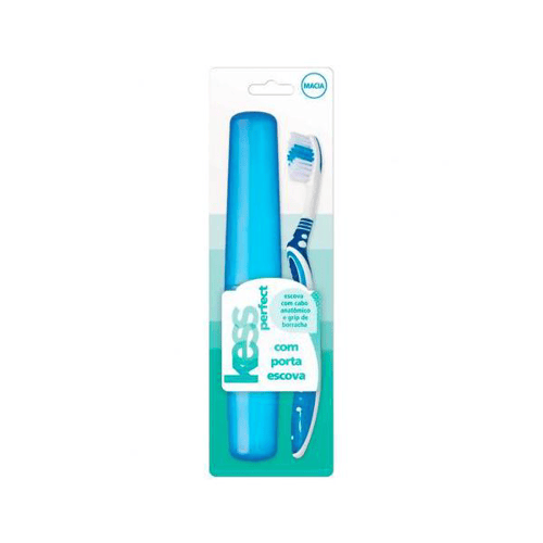 Imagem do produto Escova Dental Kess Perfect Combo Com Porta Escova Cores Sortidas