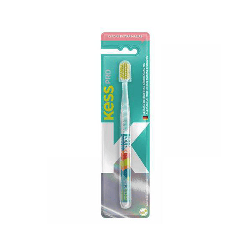 Imagem do produto Escova Dental Kess Pro Clear Extra Macia Cores Sortidas 1 Unidade + Capa Protetora