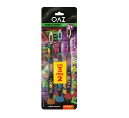 Imagem do produto Escova Dental Oaz Tartarugas Ninjas - Kit Leve 3 Pague 2