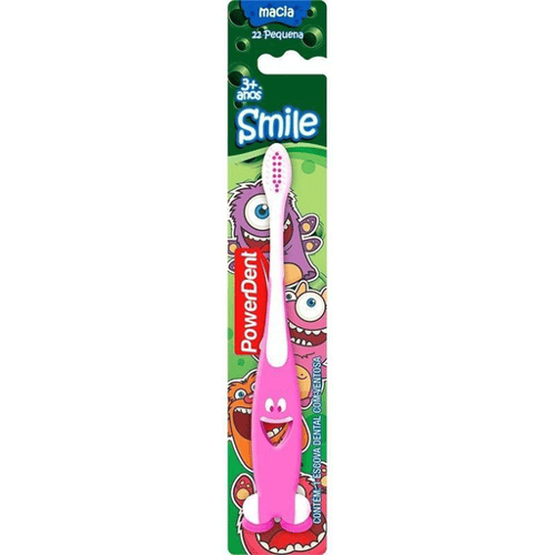 Escova Dental Powerdent Smile Verde +3Anos