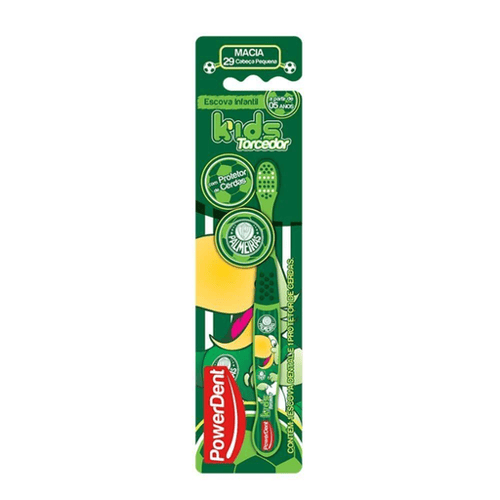 Escova Dental Powerdent Torcida Palmeiras Kids