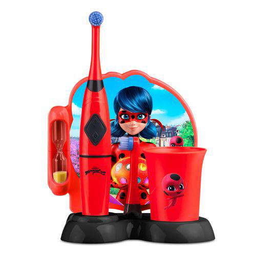 Imagem do produto Escova Dental Rotacional Infantil Lady Bug Miraculous Hc428 Multilaser