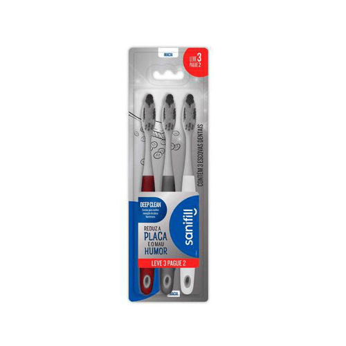 Imagem do produto Escova Dental Sanifill Deep Clean Macia Cores Sortidas