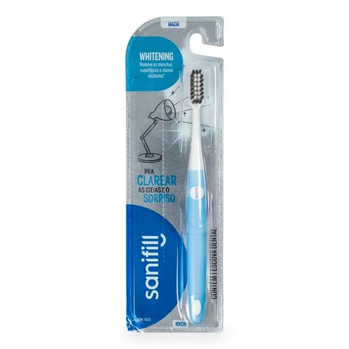 Imagem do produto Escova Dental Sanifill Whitening Macia Cores Sortidas 1 Unidade