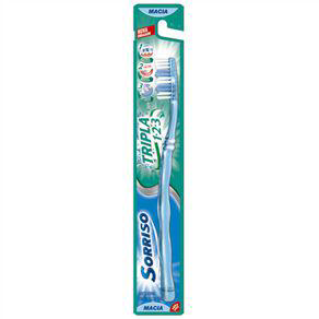 Escova Dental Sorriso Tripla 1 2 3 Macia 1 Unidade