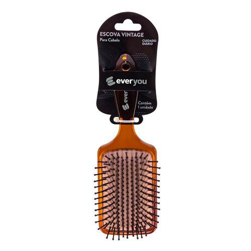 Imagem do produto Escova Para Cabelo Ever You Raquete Vintage Tartaruga 1 Unidade