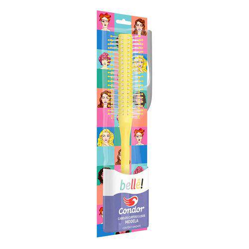 Imagem do produto Escova Para Cabelo Redonda Amarela Condor Bellê