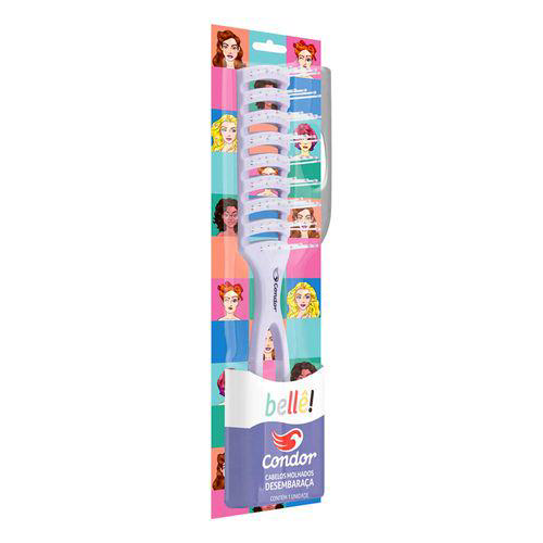 Imagem do produto Escova Para Cabelo Vazada Lilás Condor Bellê