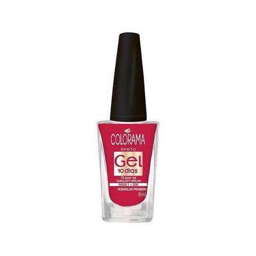 Esmalte Colorama Efeito Gel Vermelho Proibido 8Ml