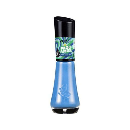 Esmalte Cremoso Vult Paz E Amor 5 Free 8Ml Blue Festival 8Ml