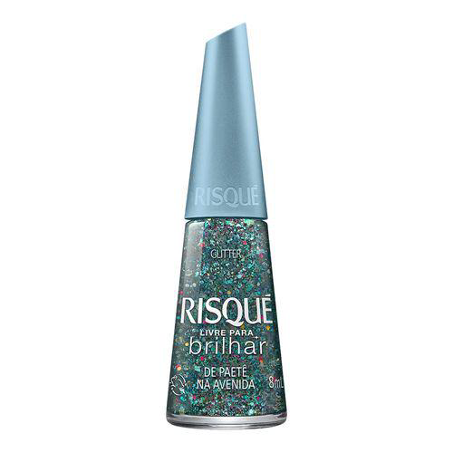 Imagem do produto Esmalte Glitter Risqué Livre Para Brilhar 8Ml De Paetê Na Avenida 8Ml