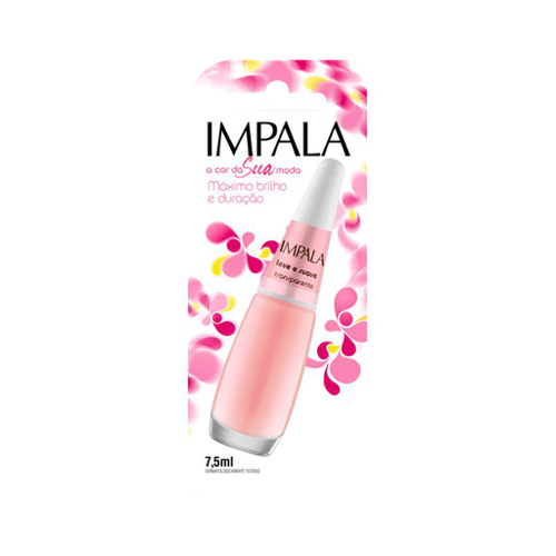 Esmalte Impala A Cor Da Sua Moda 7,5Ml Transparente Leve E Suave