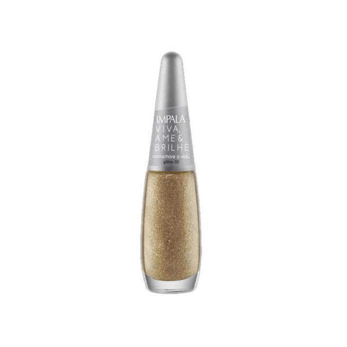 Esmalte Impala Viva Ame & Brilhe Glitter 3D Cor Comemore A Vida