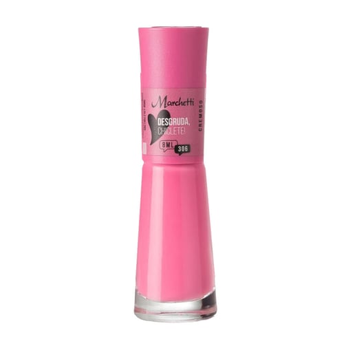 Imagem do produto Esmalte Marchetti Cremoso Cor Desgruda, Chiclete 306 Com 8Ml