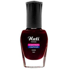Esmalte Nati Cremoso Vinho Com 8Ml