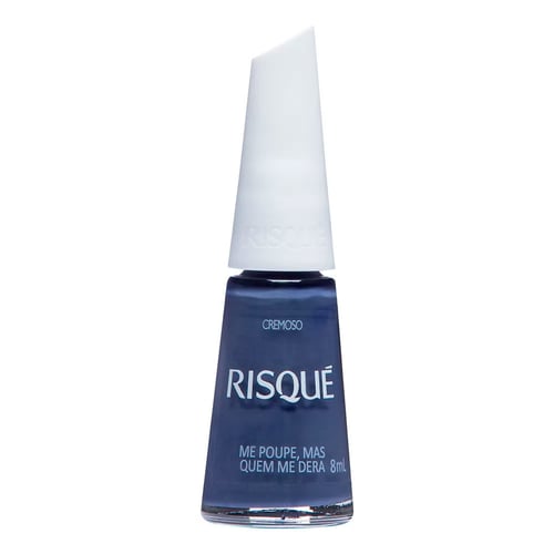 Imagem do produto Esmalte Risqué Azul Cinza Cremoso Me Poupe Mas Quem Me Dera 8Ml