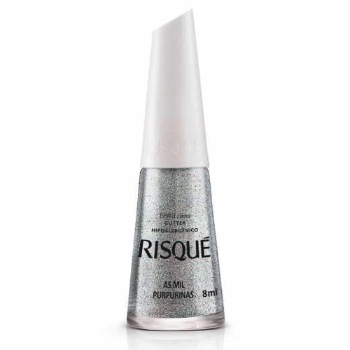 Imagem do produto Esmalte Risqué Cor Glitter As Mil Purpurinas Hipoalergênico Com 8Ml
