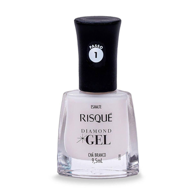 Esmalte Risqué Diamond Gel Chá Branco 9,5Ml