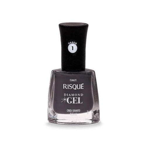 Imagem do produto Esmalte Risque Diamond Gel Cinza Granito 9,5Ml