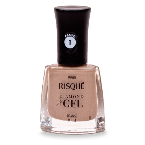 Esmalte Risqué Diamond Gel Cor Tiramisu 9,5Ml