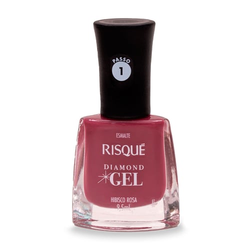 Imagem do produto Esmalte Risqué Diamond Gel Hibisco Rosa 9,5Ml