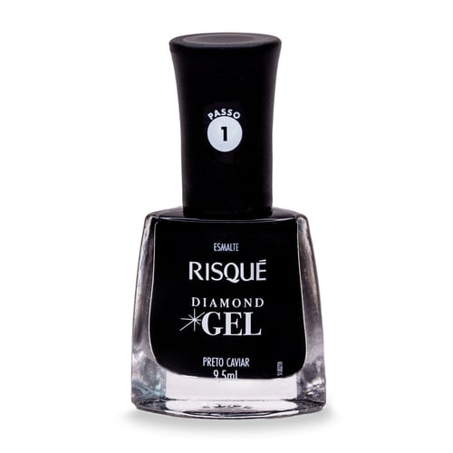 Imagem do produto Esmalte Risqué Diamond Gel Preto Caviar 9,5Ml