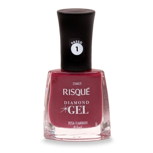 Esmalte Risqué Diamond Gel Rosa Flambado 9,5Ml