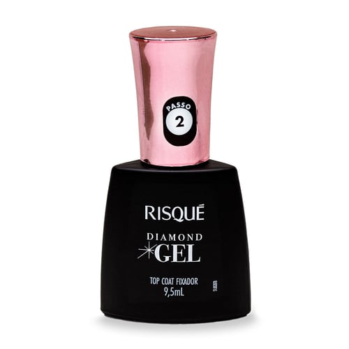 Esmalte Risqué Diamond Gel Top Coat Fixador 9,5Ml