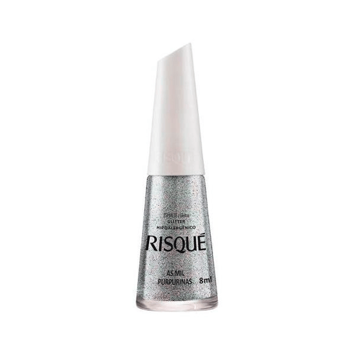 Esmalte Risqué Efeito Metálico Glitter As Mil Purpurina 8Ml