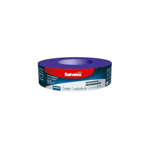 Imagem do produto Esparadrapo Impermeável Branco 1,2Cm X 4,5M Salvelox 1 Unidade
