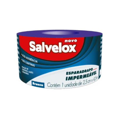 Imagem do produto Esparadrapo Impermeável Branco 2,5Cm X 4,5M Salvelox 1 Unidade