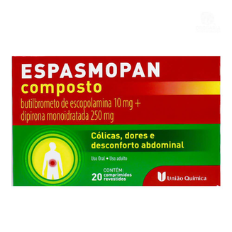 Imagem do produto Espasmopan Composto 10/250Mg 20 Comprimidos