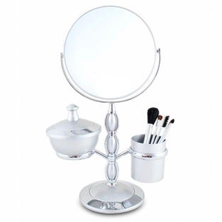 Imagem do produto Espelho De Mesa Com Suporte Para Pincéis Jacki Design Prata