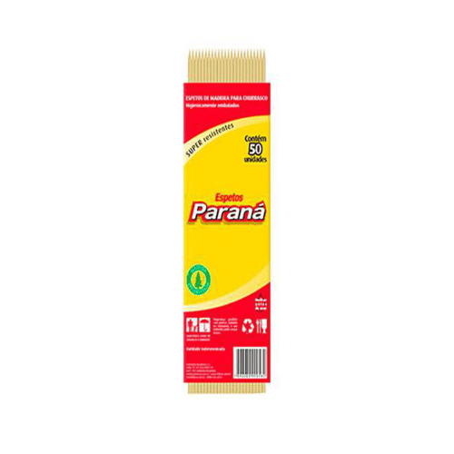 Imagem do produto Espeto De Madeira Para Churrasco Paraná 50 Unidades
