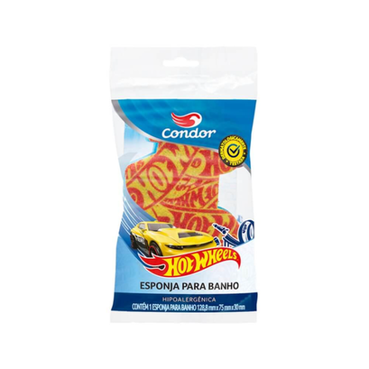Esponja De Banho Condor Infantil Hotweels Ref.8304