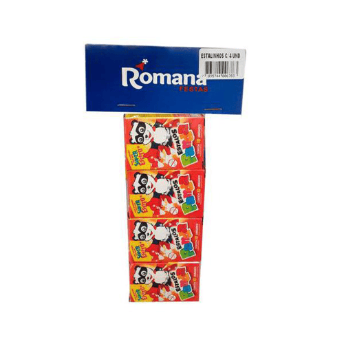 Imagem do produto Estalos Panda Romana Festa Com 4 Caixinhas De 10 Unidades Cada