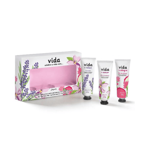 Imagem do produto Estojo Desodorante Hidratante Creme Para As Mãos Celebre A Vida Jequiti