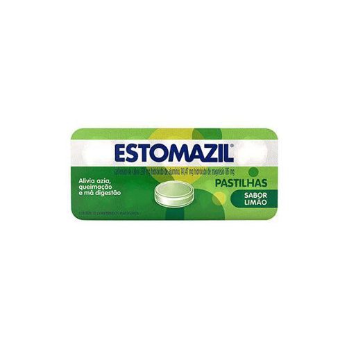 Estomazil - Limão Com 10 Comprimidos Mastigáveis