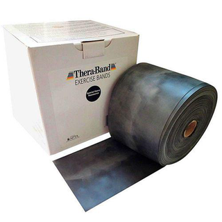 Imagem do produto Faixa Elástica Para Exercícios Theraband Preto Forte Especial Metro Chantal