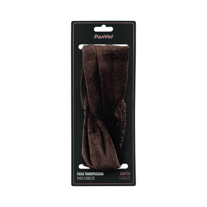 Imagem do produto Faixa Para Cabelo Marrom De Veludo Panvel Acessorios Colecao Nature